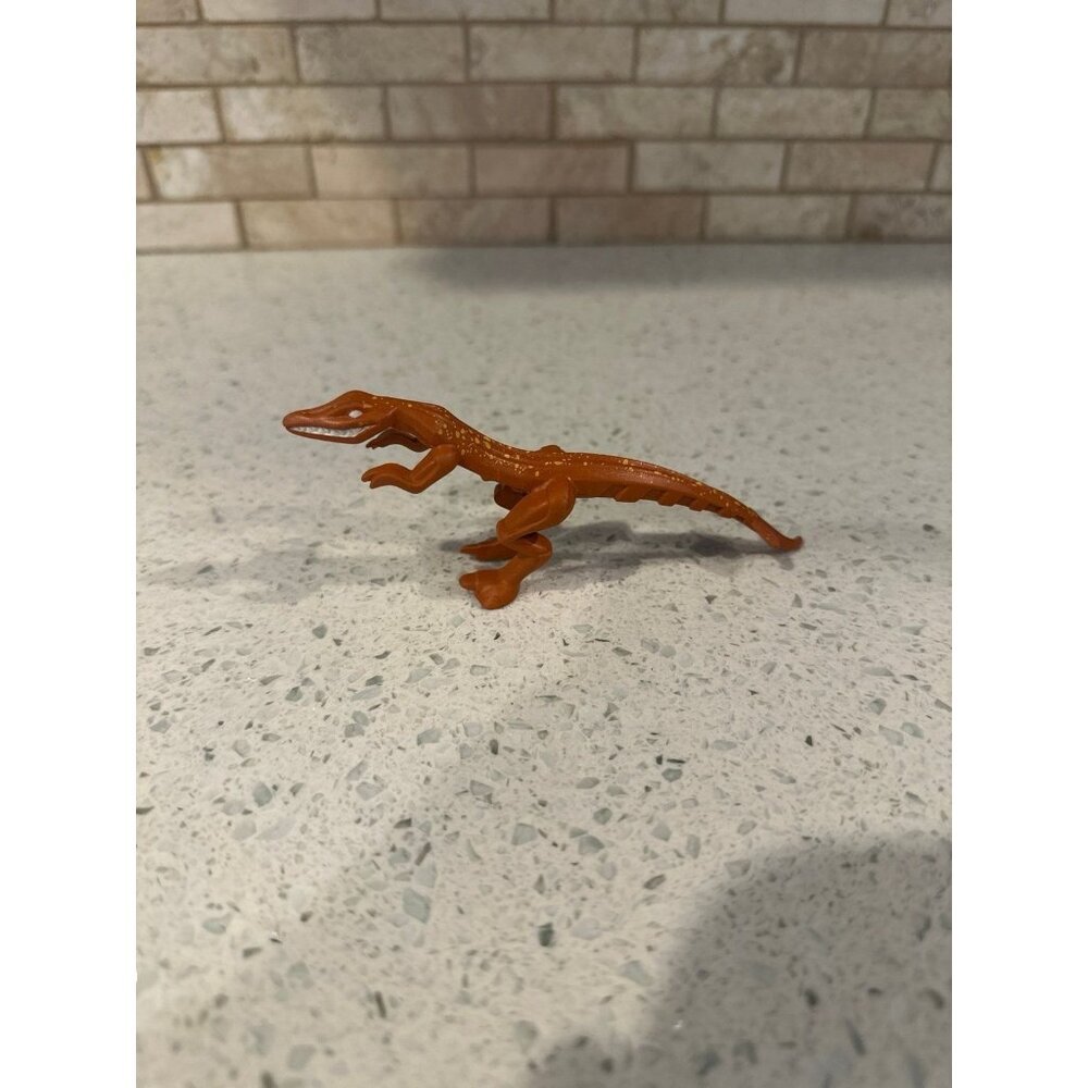 MUTANT LIZARD LEGO FIGURE JURRASIC ORANGE SPECKS‎ 2005 ANIMAL DINOSAUR